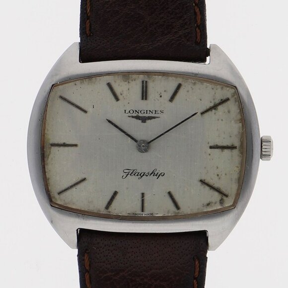 LONGINES L847.3 Flagship Silver SS/leather MN - Picture 1 of 8